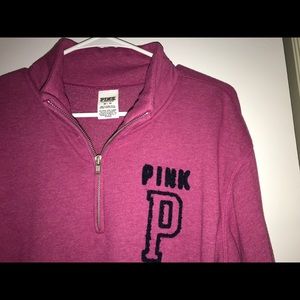 PINK half zip pullover